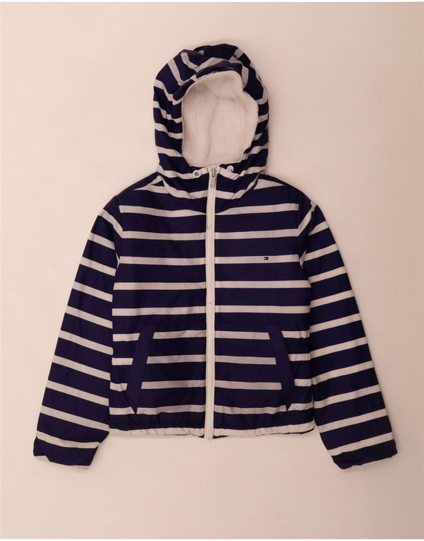 Tommy Hilfiger Veste réversible à capuche pour fille 6-7 ans Small Bleu marine