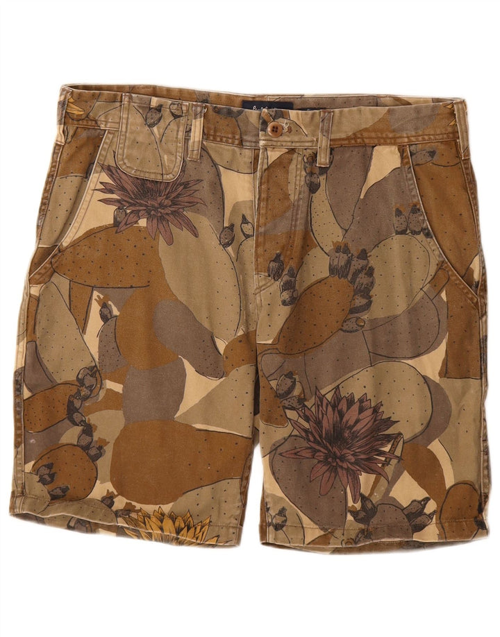 PAUL SMITH Short décontracté graphique pour homme W31 en coton kaki moyen