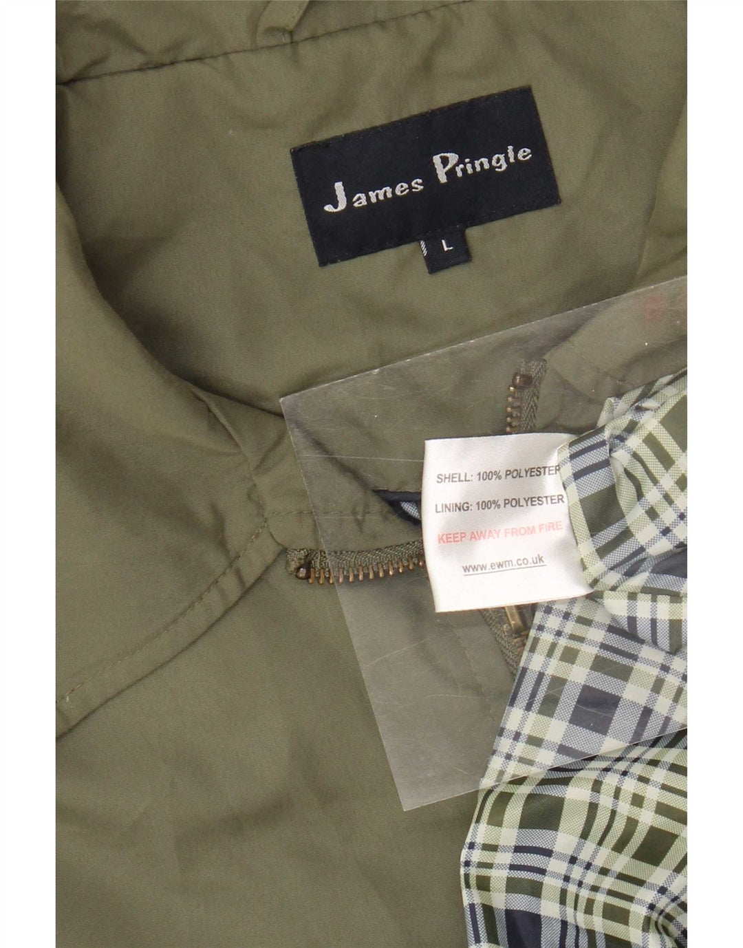 James Pringle Blouson Bomber Homme UK 40 Large Kaki Polyester