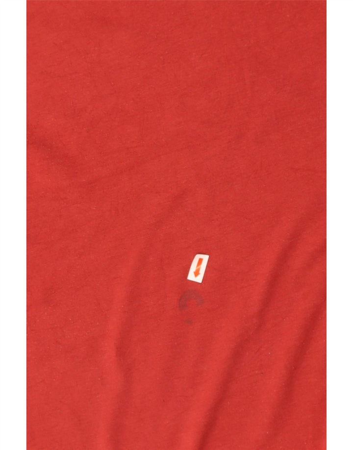 EDDIE BAUER Mens T-Shirt Top 3XL Red Cotton