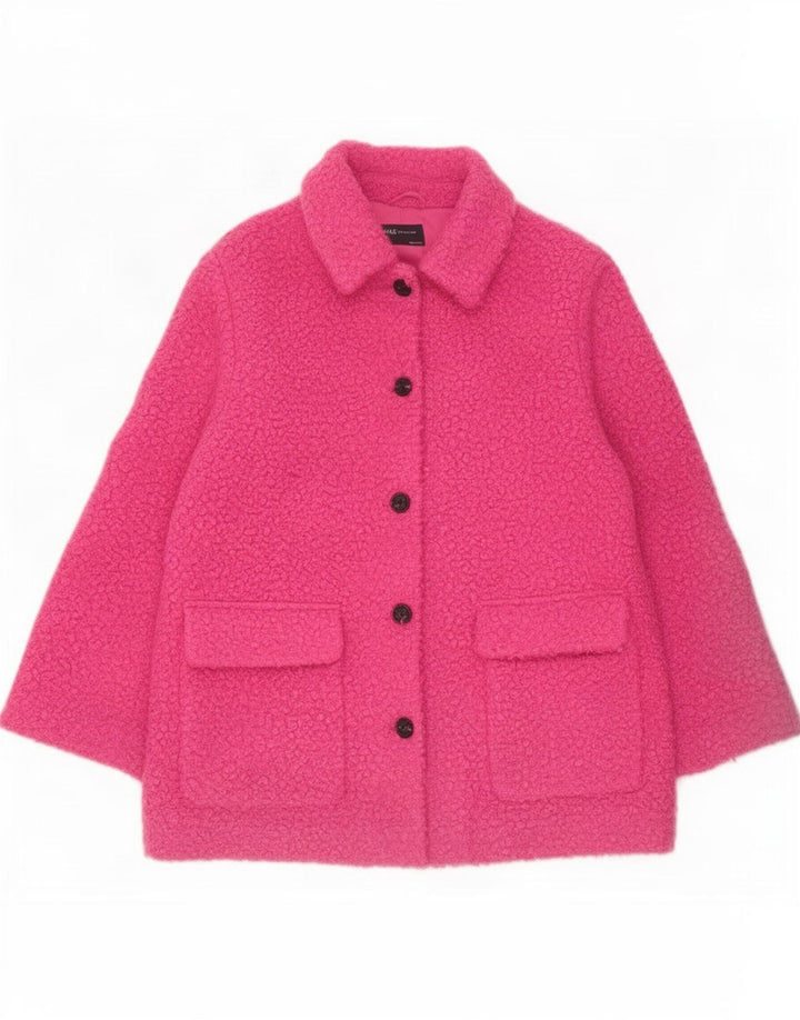 Marks & Spencer Manteau polaire pour femme UK 14 Large Rose Polyester