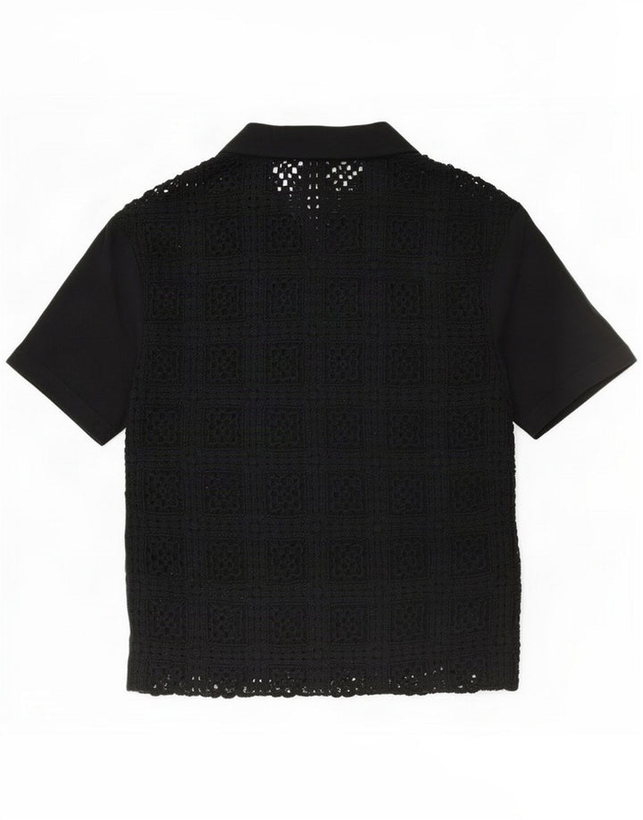 Zara Chemise À Manches Courtes Homme Petit Noir Géométrique