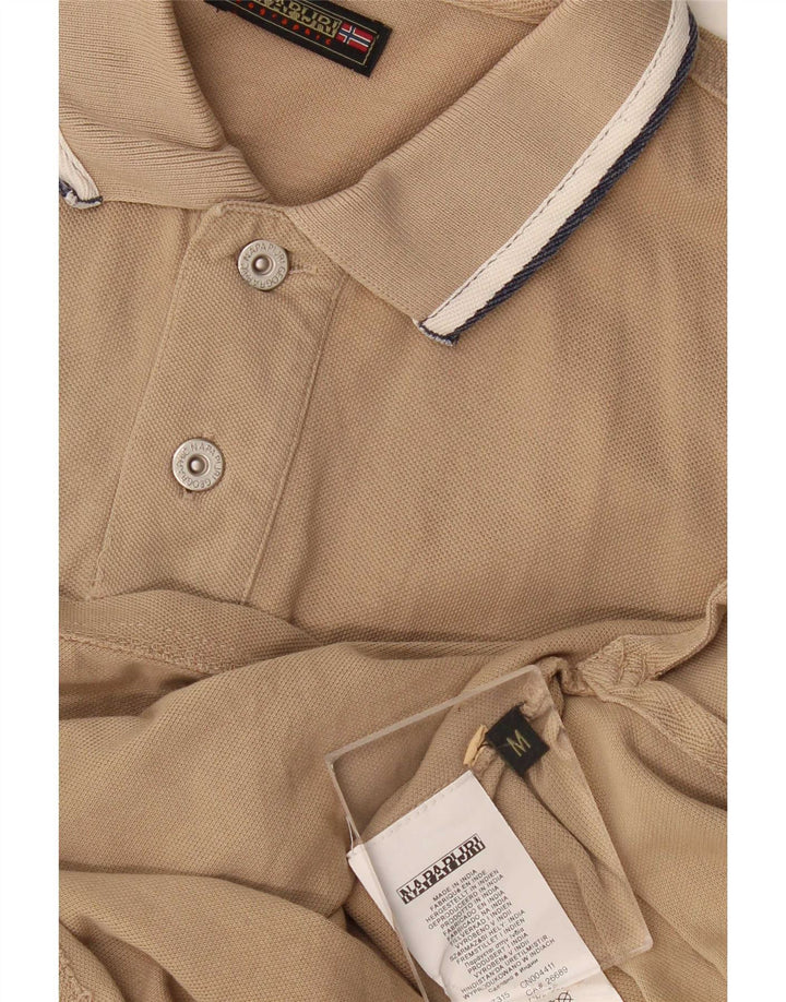 Napapijri Polo Homme Beige Moyen Coton