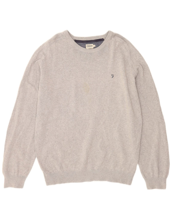 Farah Pull col bateau pour homme 2XL Gris Coton