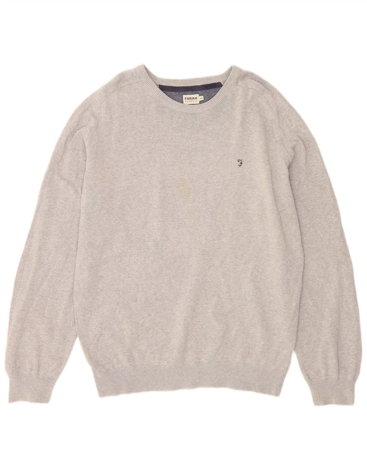 Farah Pull col bateau pour homme 2XL Gris Coton