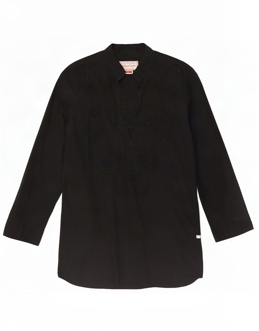 Marlboro Classics Tunique à manches longues pour femme UK 14 Medium Black Paisley