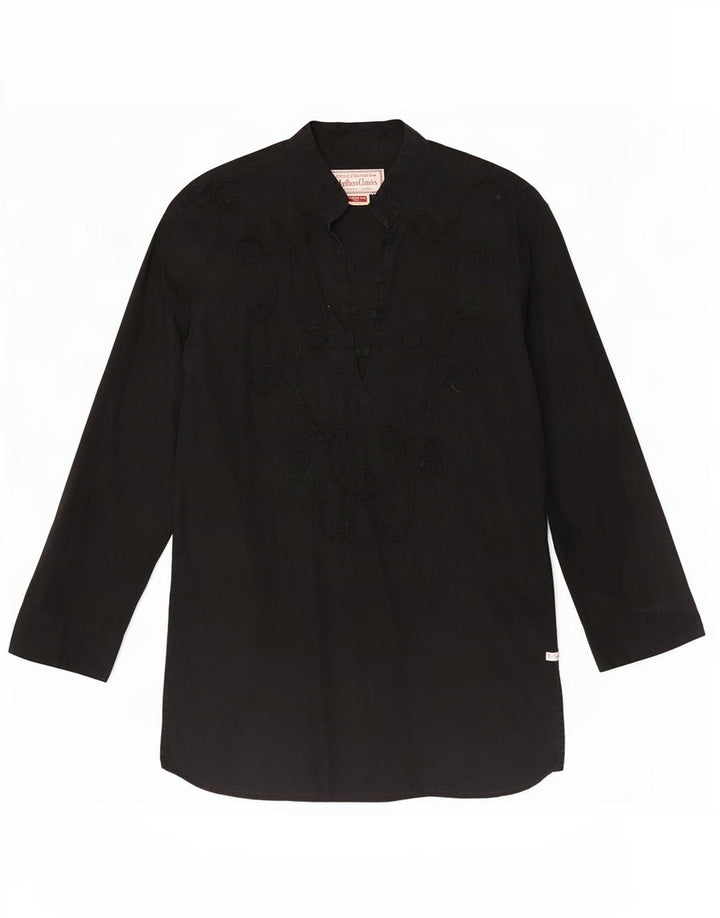 Marlboro Classics Tunique à manches longues pour femme UK 14 Medium Black Paisley