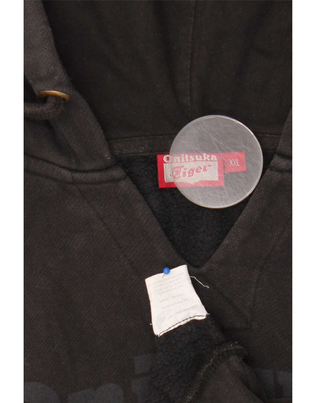 Pull à capuche graphique pour hommes 2XL en coton noir