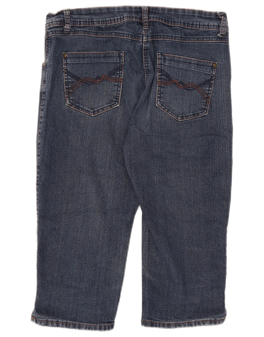 M&Co Bermuda en jean pour femme UK 12 Medium W32 Bleu Coton