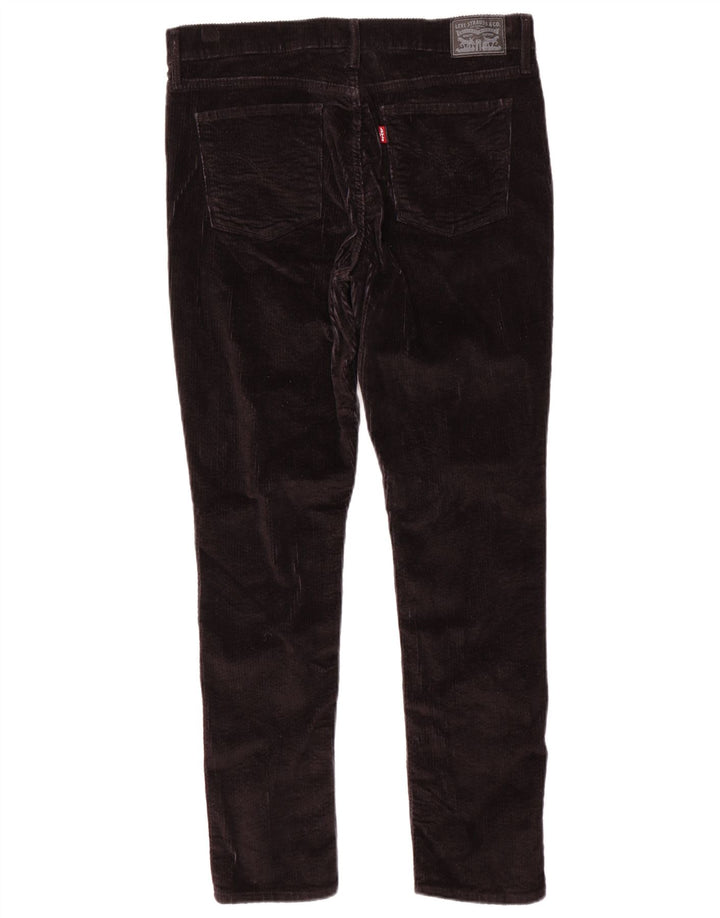 LEVI'S Pantalon Slim Velours Côtelé Femme W34 L30 Noir
