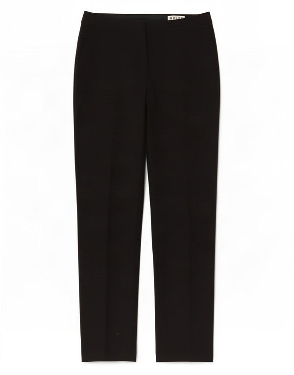 Reiss Pantalon décontracté droit pour femme UK 8 Small W28 L27 Laine noire