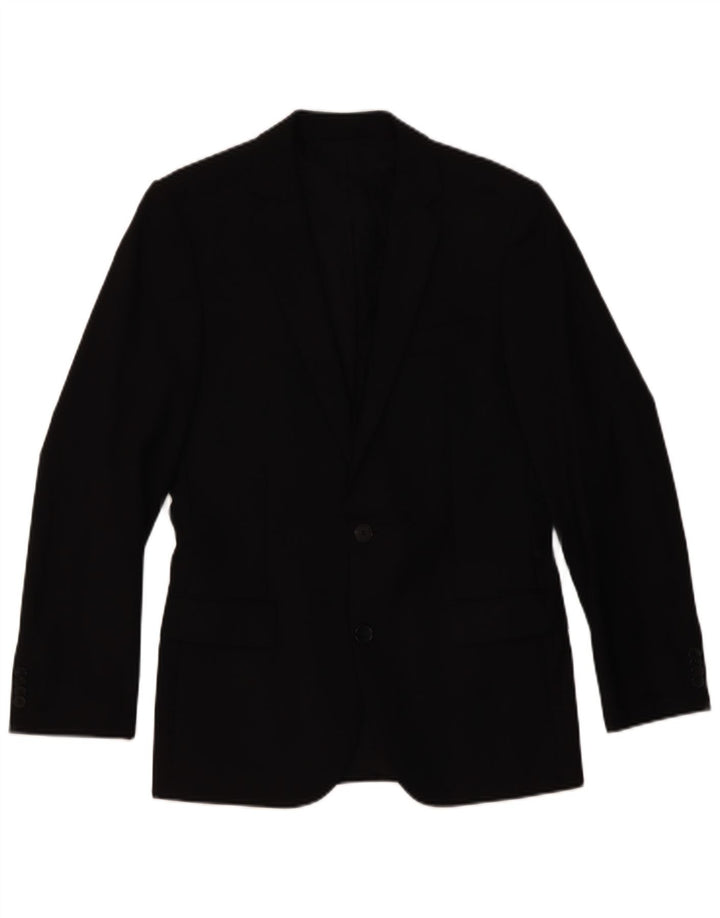 Hugo Boss Veste blazer à 2 boutons pour homme UK 44 XS Laine noire