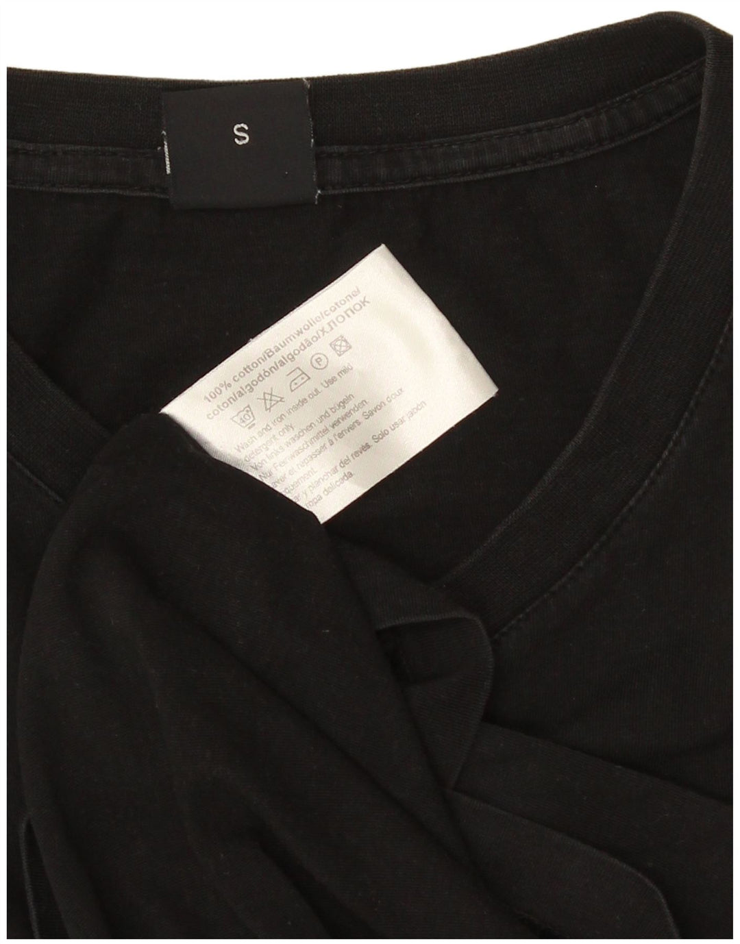 HUGO BOSS Hommes T-Shirt Top Small Noir Coton