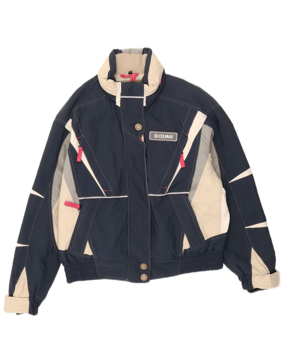 Veste de ski à capuche femme Colmar IT 44 bleu marine moyen colour block