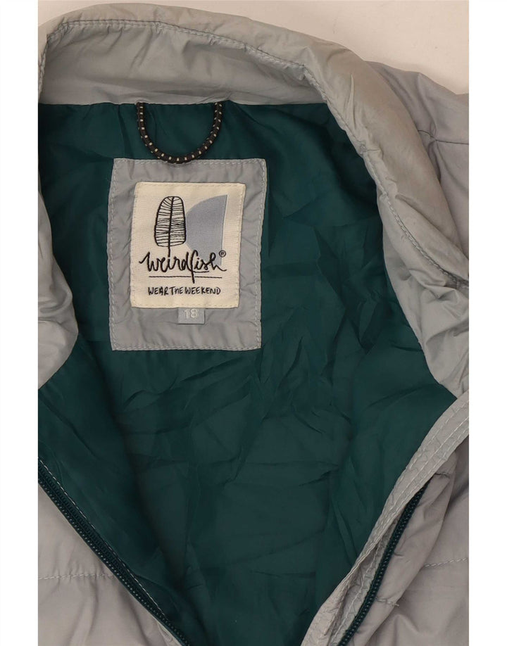 Weird Fish Veste matelassée pour femme UK 18 XL Bleu Nylon