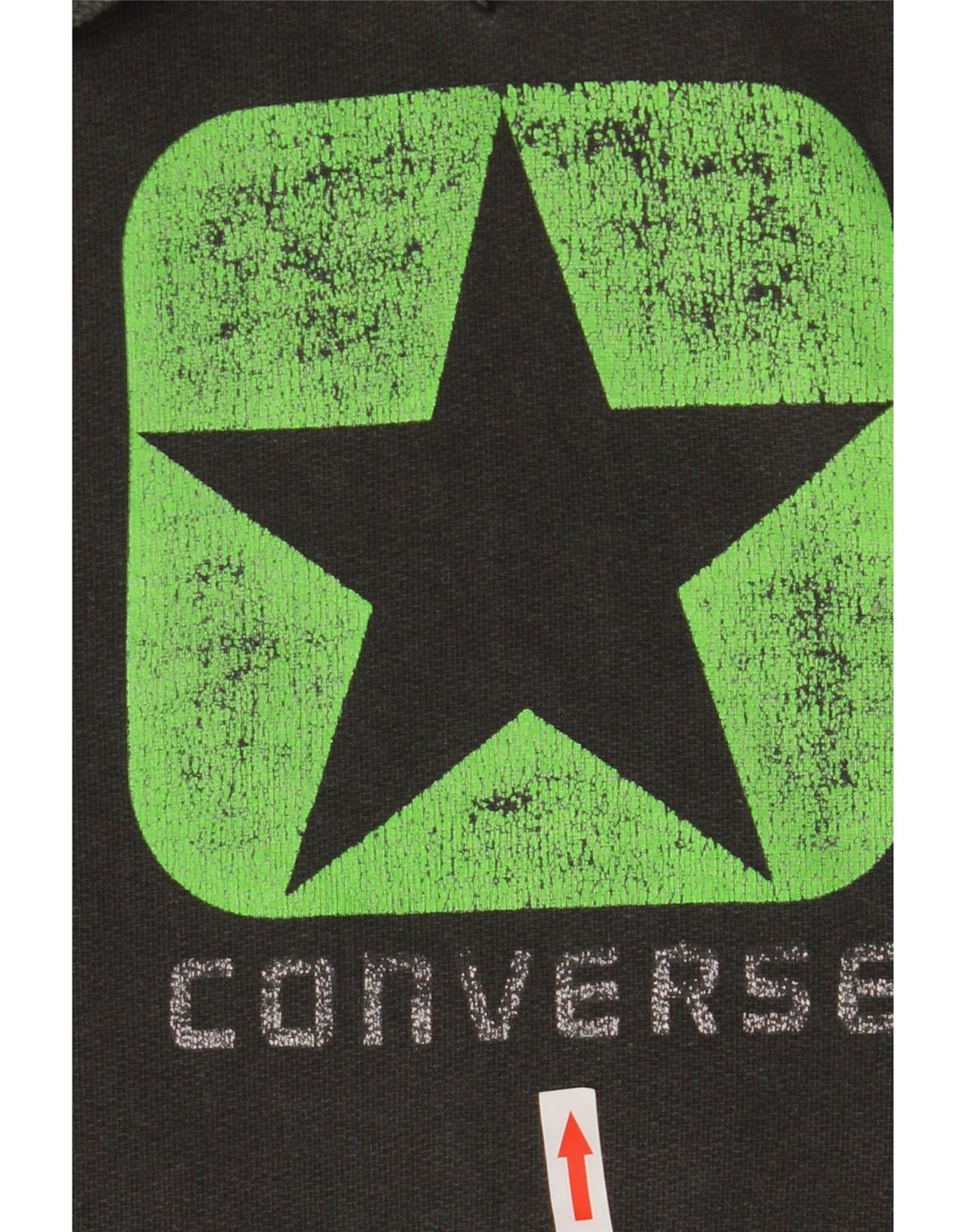 Converse Pull à Capuche Graphique Homme Gris Moyen Coton