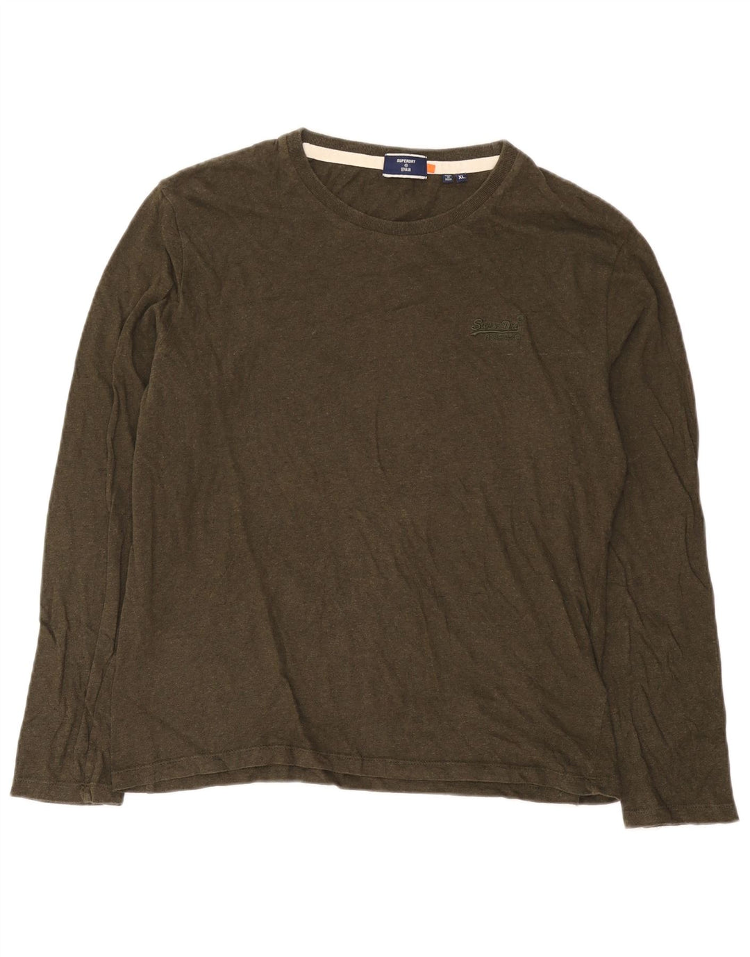 Superdry Homme Top Manches Longues XL Kaki Coton