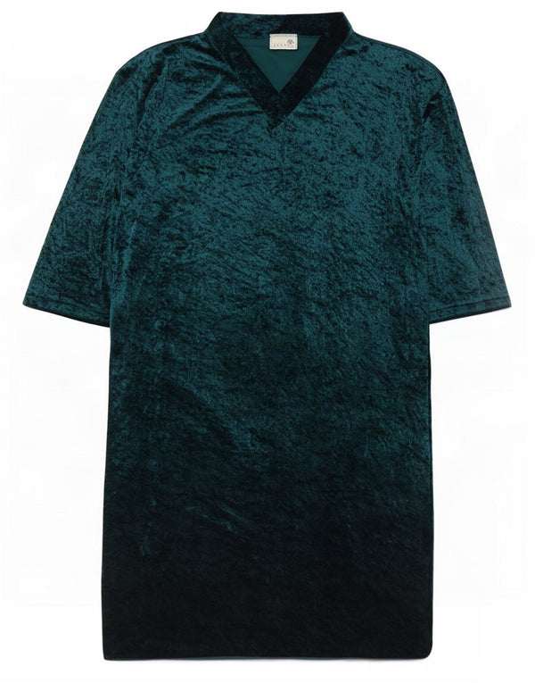First Avenue Robe tunique en velours à manches 3/4 pour femme UK 18 XL Vert