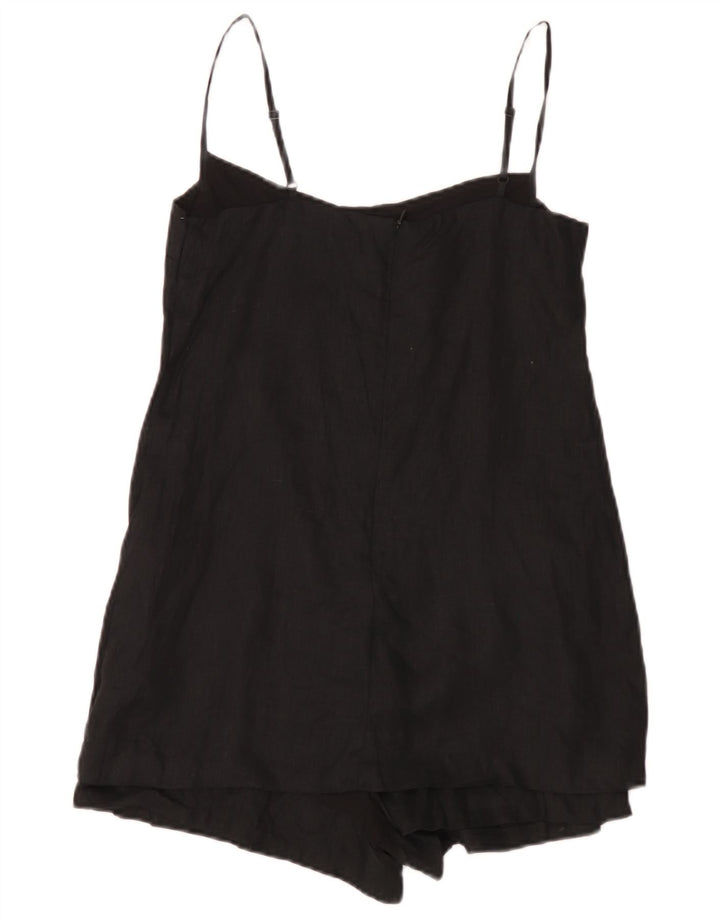 Zara Combishort Femme UK 10 Petit Lin Noir
