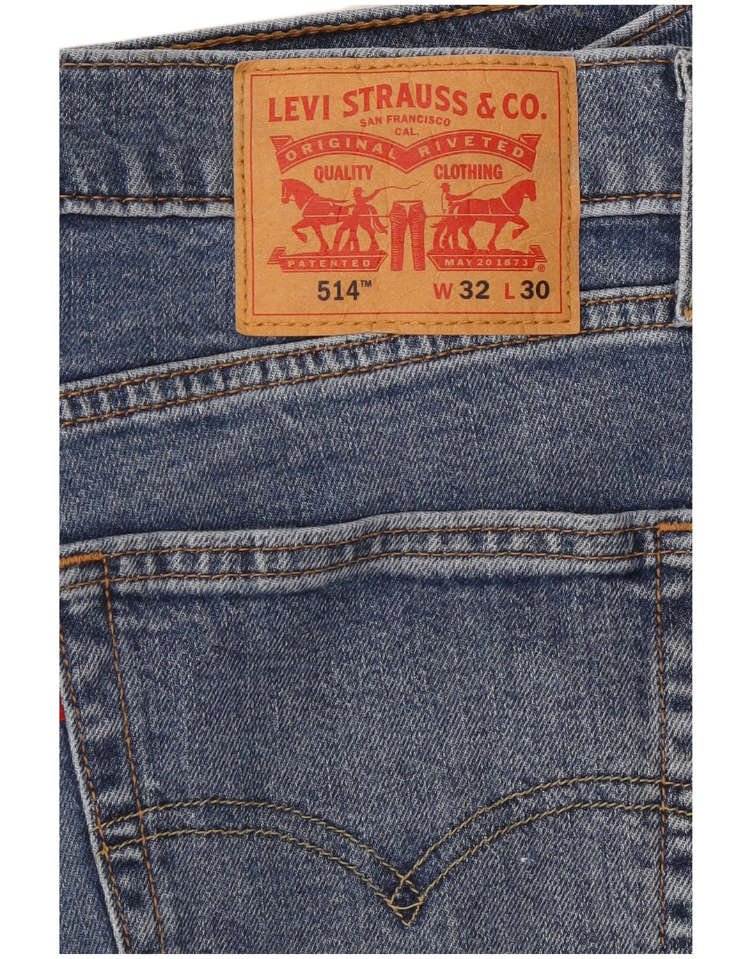 Levi's Jean Droit 514 Homme Bleu W32 L30 Coton