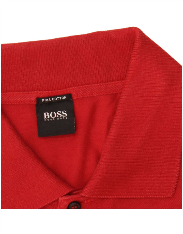 Hugo Boss Polo XL Rouge Coton Homme