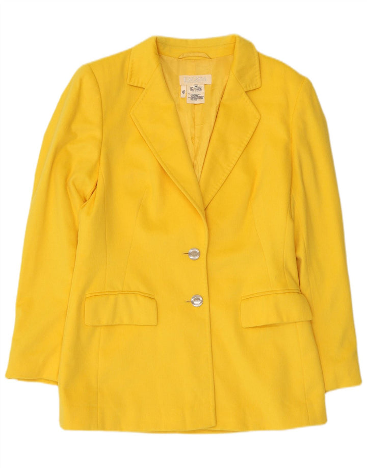 Escada Femmes Margaretha Ley 2 Bouton Blazer Veste EU 38 Jaune Moyen