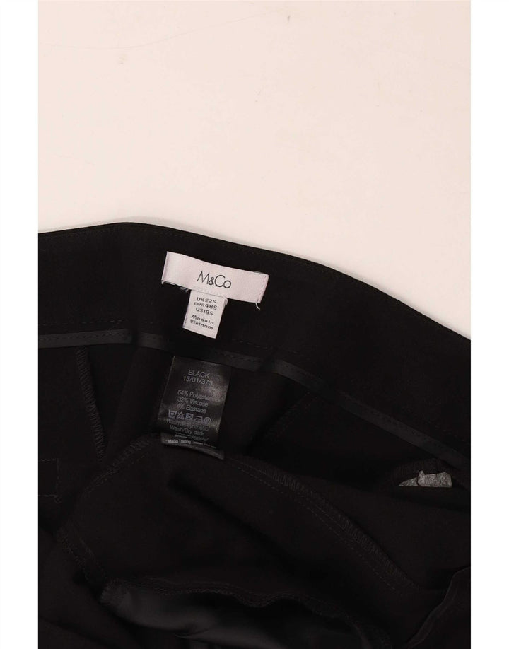 Max&Co. Pantalon de Costume Bootcut Femme UK 22 3XL W42 L29 Noir Polyester