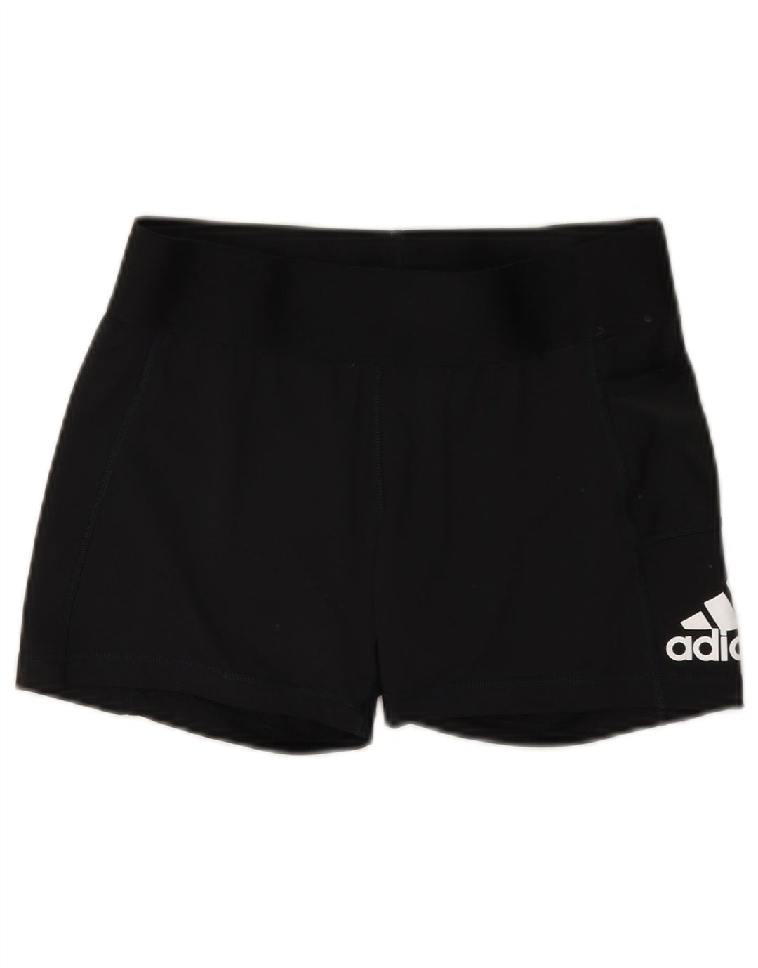 Adidas Short de sport graphique pour femme UK 12 Polyester noir moyen