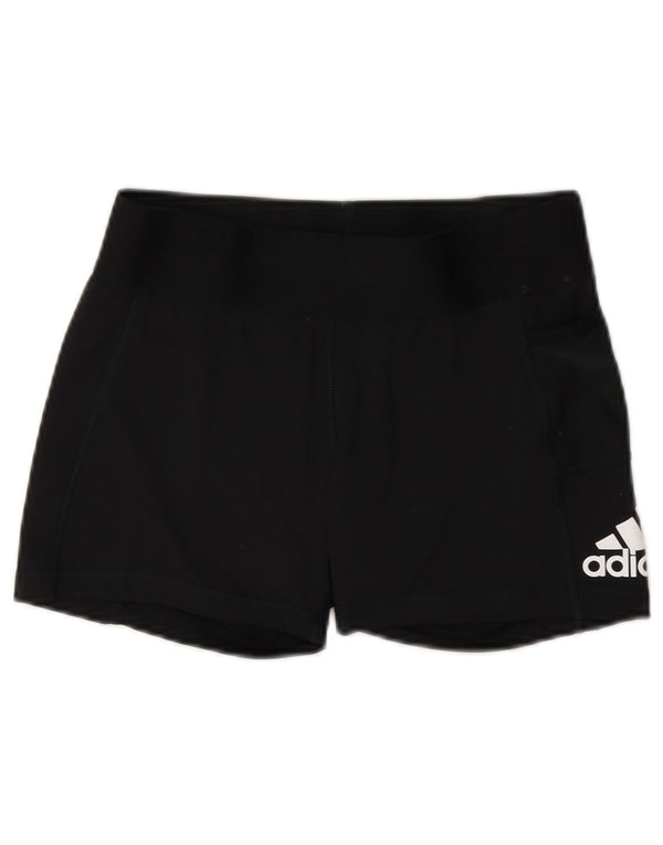 Adidas Short de sport graphique pour femme UK 12 Polyester noir moyen