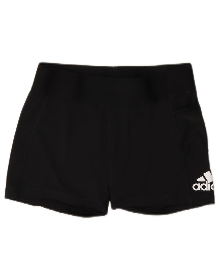 Adidas Short de sport graphique pour femme UK 12 Polyester noir moyen