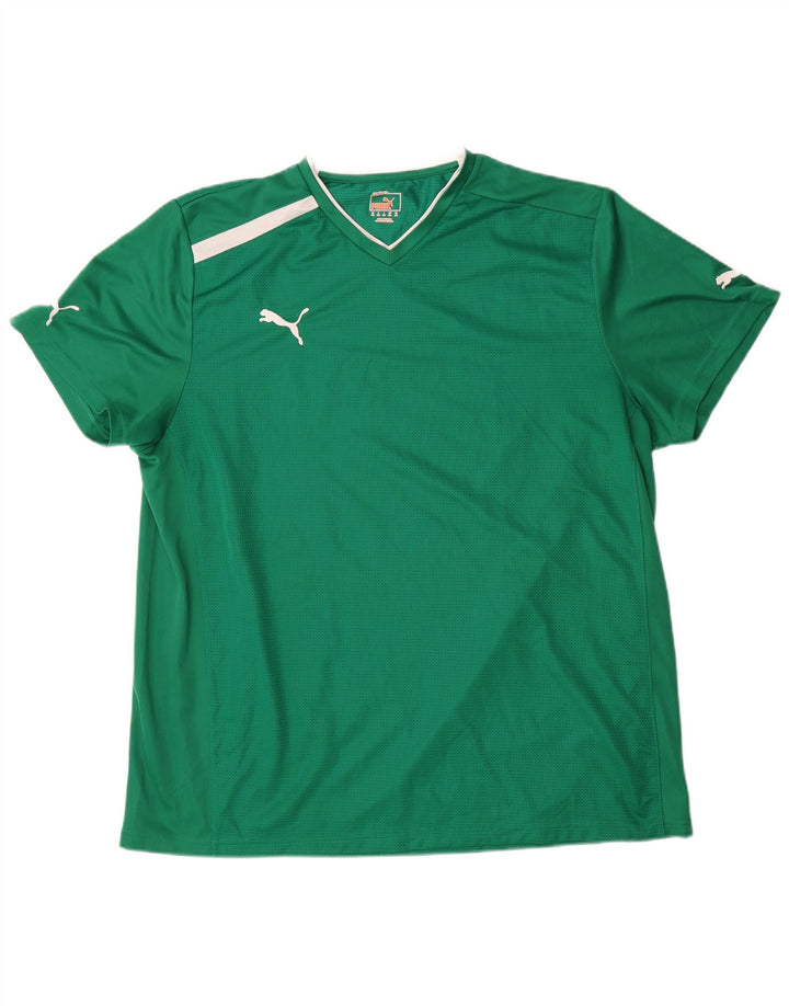 Puma T-Shirt Homme Top 2XL Vert Colorblock