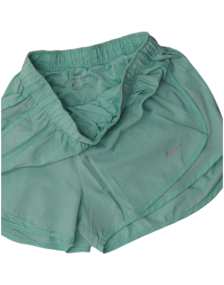 Nike Short de sport Dri Fit pour femme UK 12 Polyester turquoise moyen