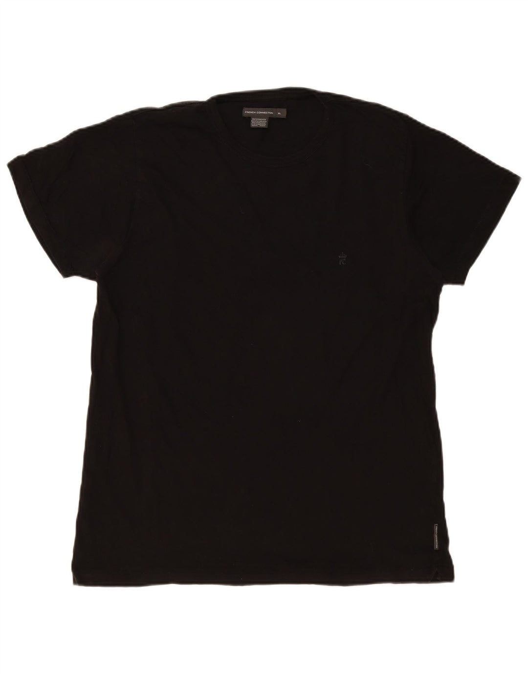 French Connection T-Shirt Homme Haut XL Noir Coton