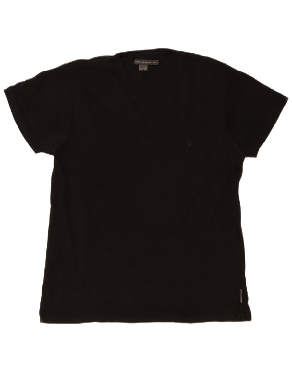 French Connection T-Shirt Homme Haut XL Noir Coton