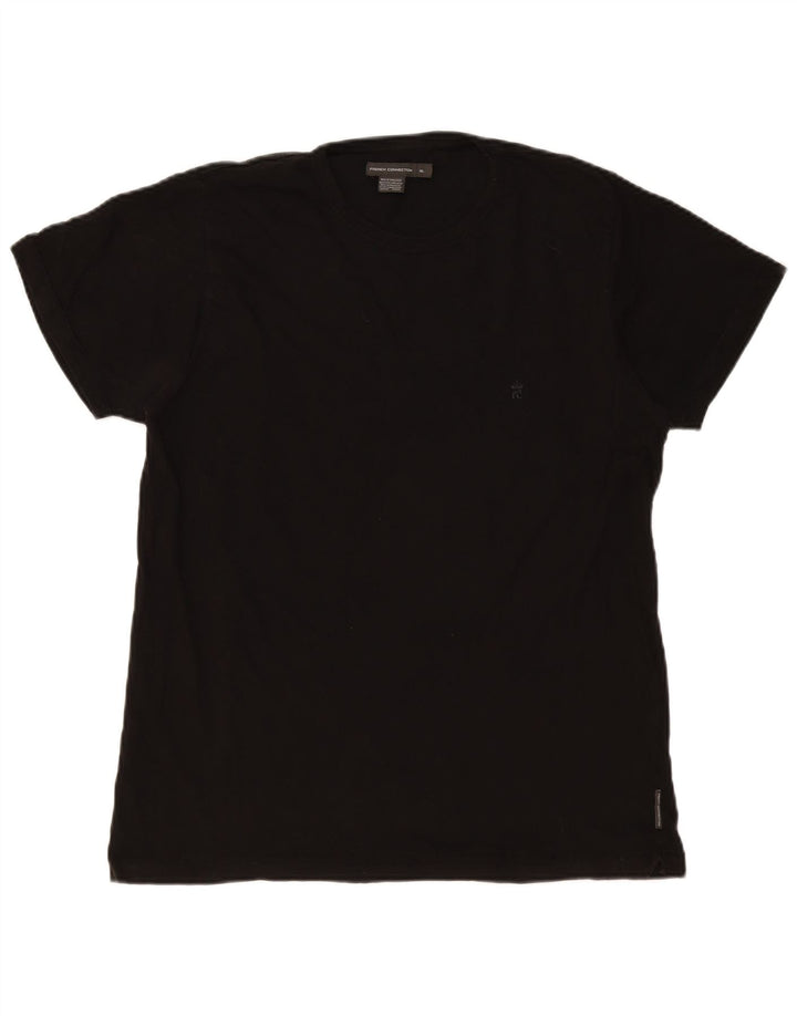 French Connection T-Shirt Homme Haut XL Noir Coton