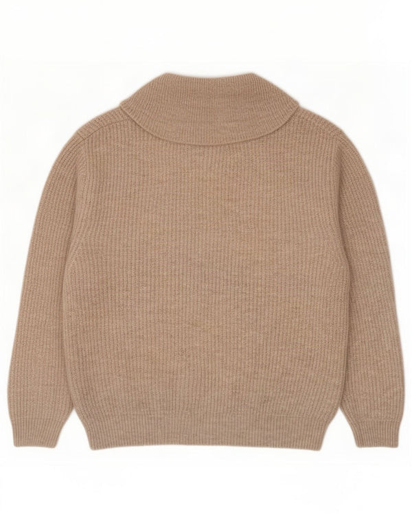 Zara Pull Col Zippé Fille 9-10 Ans Acrylique Beige