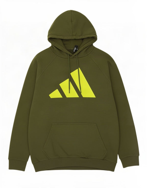 Adidas Mens Graphic Hoodie Jumper XL Green Cotton