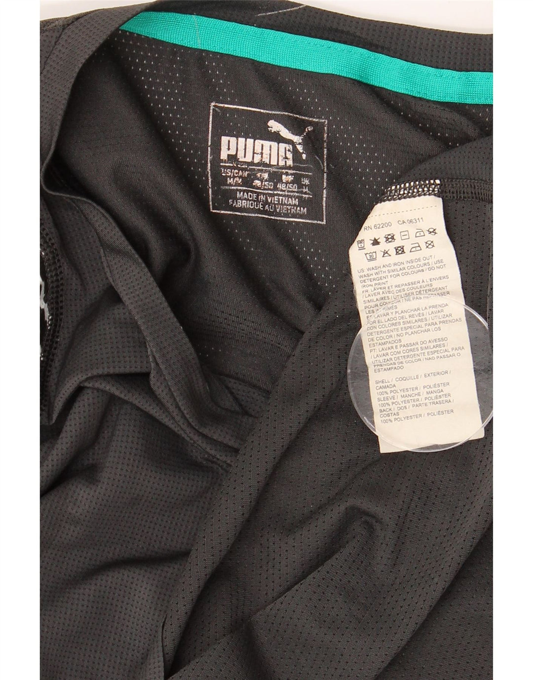 PUMA T-Shirt Graphique Homme Gris Moyen Géométrique Polyester