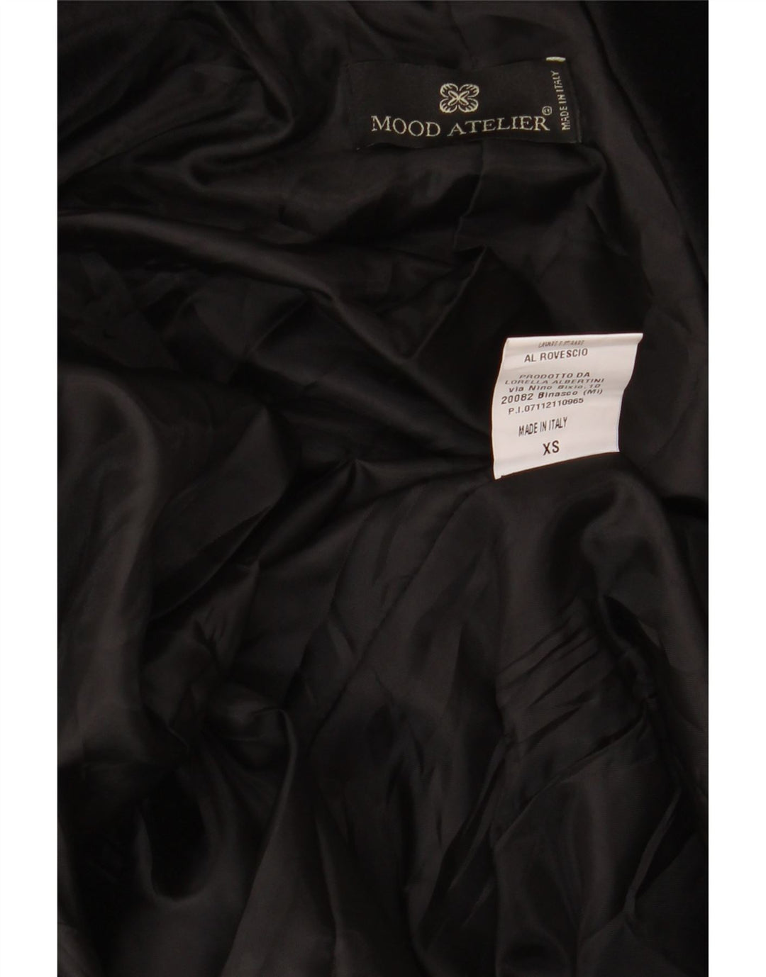 Mood Atelier Veste blazer en velours à 2 boutons pour femme UK 6 XS Noir Polyester