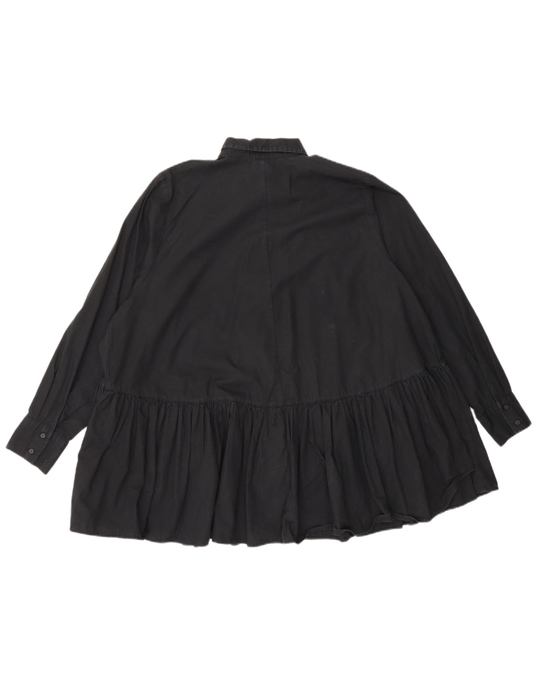 Zara Chemisier surdimensionné pour femme UK 10 Petit coton noir