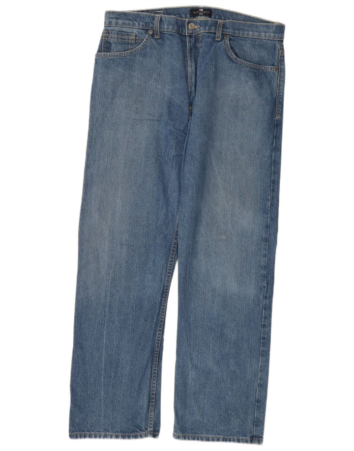 MARKS & SPENCER Jean Droit Bleu Harbour W36 L29 Homme Bleu Coton