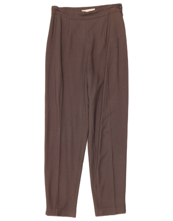Via Dei Ciclamini Pantalon de costume taille haute pour femme IT 42 Medium W26 L28 Brow