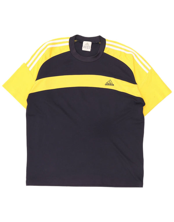 Adidas T-shirt pour homme UK 44/46 XL Bleu marine Colourblock