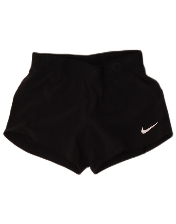 Nike Short de sport Dri Fit Graphic pour femme UK 6 XS Noir Polyester