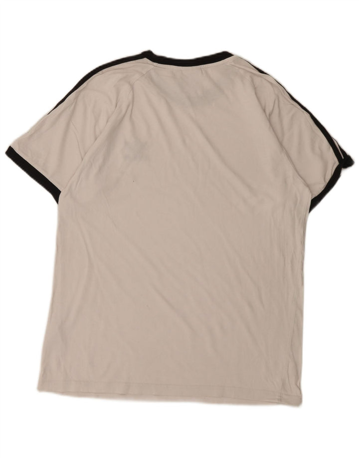 Adidas T-Shirt Homme Blanc Moyen Coton