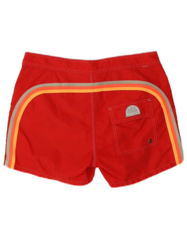 Sundek Short de Bain Homme Nylon Rouge Moyen