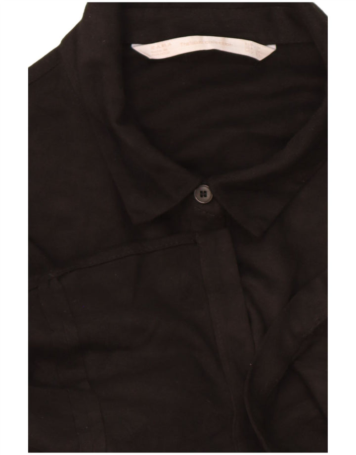 Zara Chemisier Femme UK 14 Medium Noir