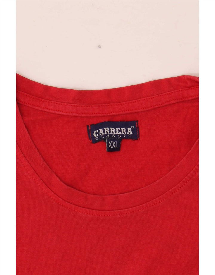 Carrera T-Shirt Graphique Homme Top 2XL Rouge Coton