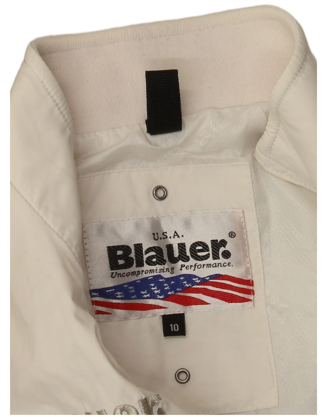 Blauer Veste Bomber Graphique Fille 9-10 Ans Blanc Classique