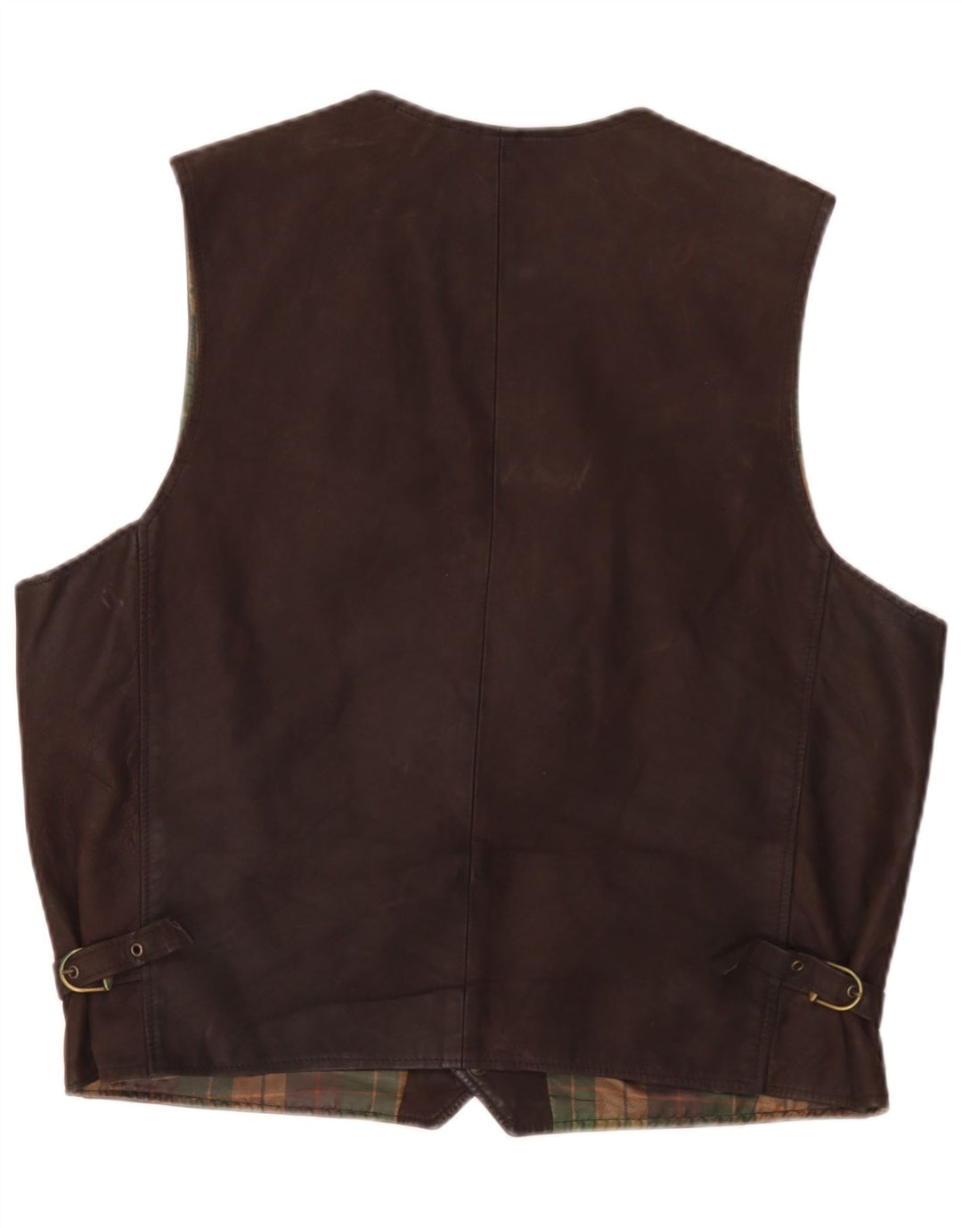 gilet en cuir homme vintage IT 56 2XL Marron